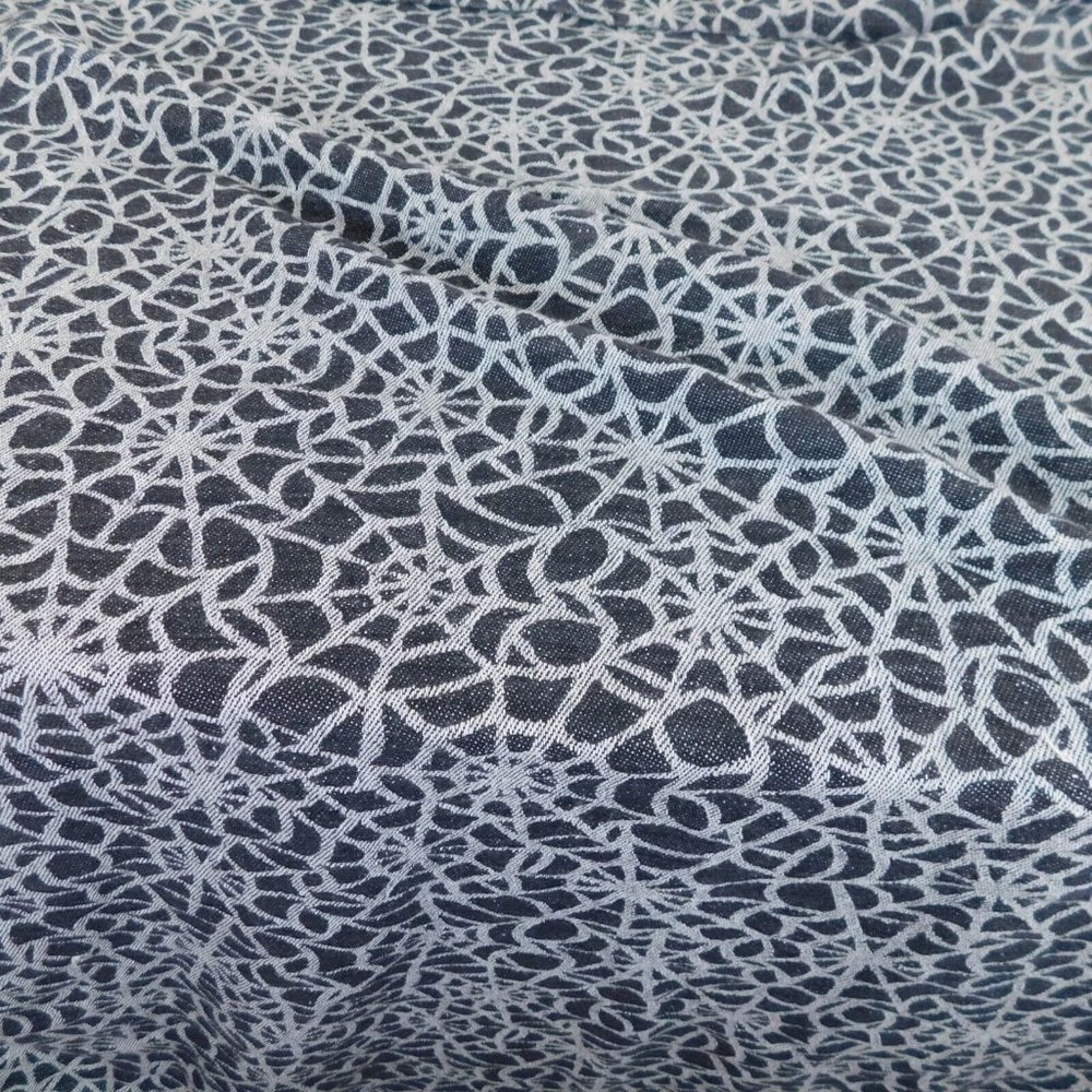 Halloween Spiderweb Tablecloth Avon Home Fashions Black & White 55.5" x 95" FLAW